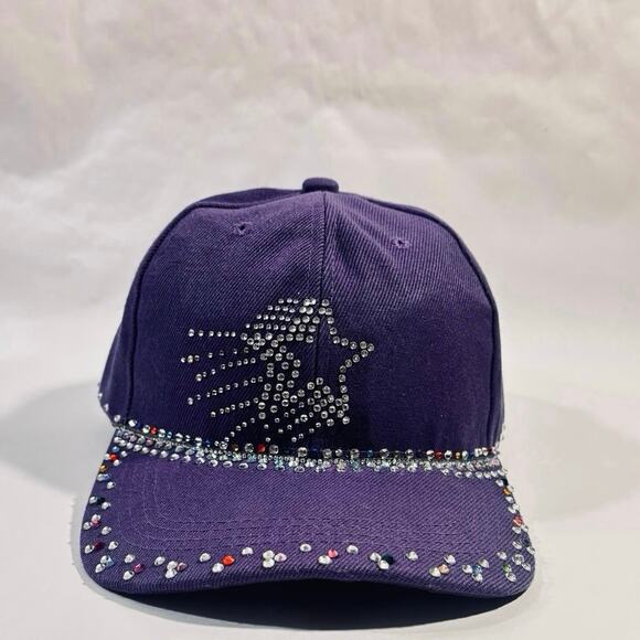 Handmade Rhinestone Studded Shooting Star Streetwear Shiny Bling Baseball Cap - Picture 5 of 11